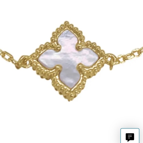 Adornia brand mother of pearl bracelet. 3 stones that are set in white silver. - Picture 3 of 6